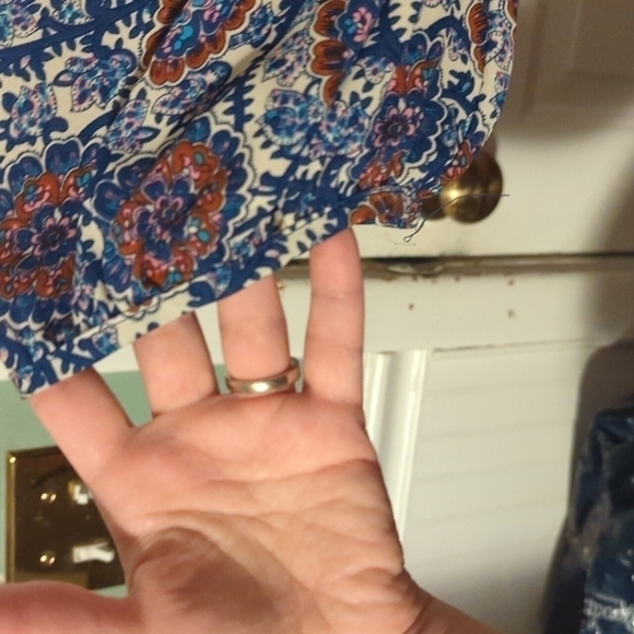 LE Lis peek a boo sleeves shoulder strap XL hides flaws boho summer lightweight - Picture 3 of 10